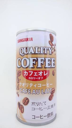日本サンガリアべバレッジカンパニー クオリティコーヒー カフェオレ カロリーオフ 煎りたてコーヒー豆使用