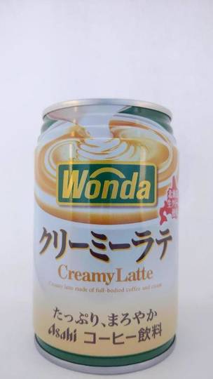 アサヒ飲料 ワンダ クリーミーラテ 北海道産生クリーム使用 たっぷりまろやか